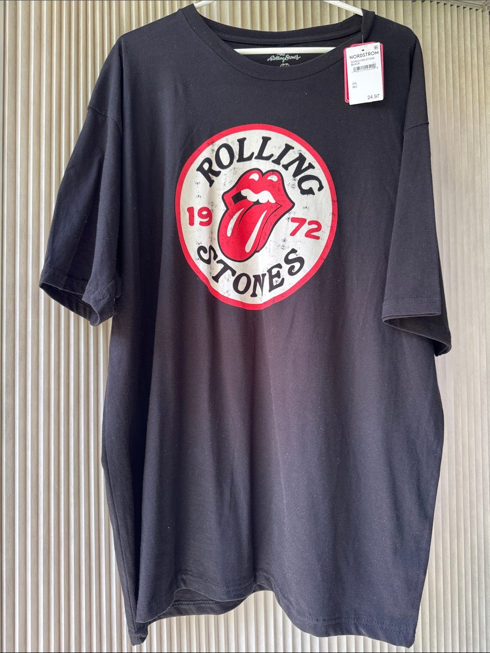 American Needle Black Rolling Stones Tee with Red Tag